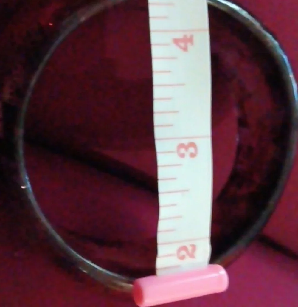 Wide Pink Patterned Resin Bangle Bracelet